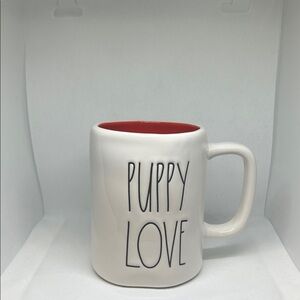 Puppy Love Ceramic Mug with Red Interior